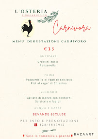 Osteria del GALLO NERO à Nogaredo carte