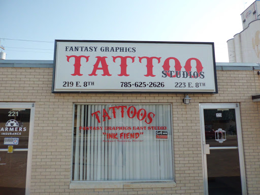 Explore sideburn tattoo ideas, creative tattoo ideas in Hays, available at Fantasy Graphics Tattoo Studios