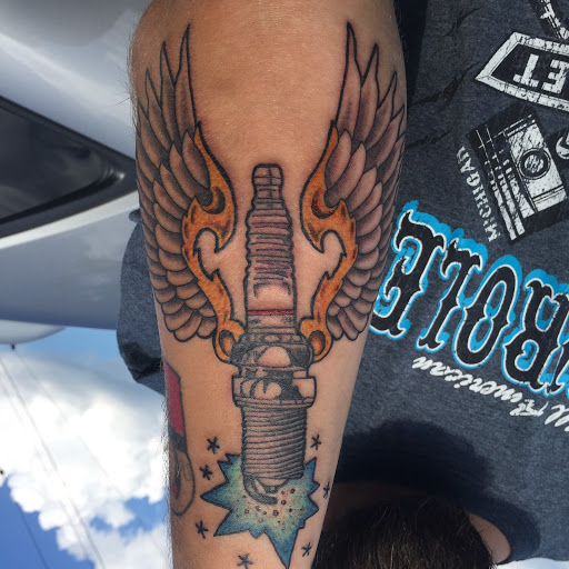 Explore tattoo ideas for family initials, creative tattoo ideas in Levittown, available at Valor Tattoo 5-Points