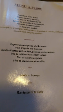 Restaurant français Restaurant La Petite Auberge à Rouen (le menu)