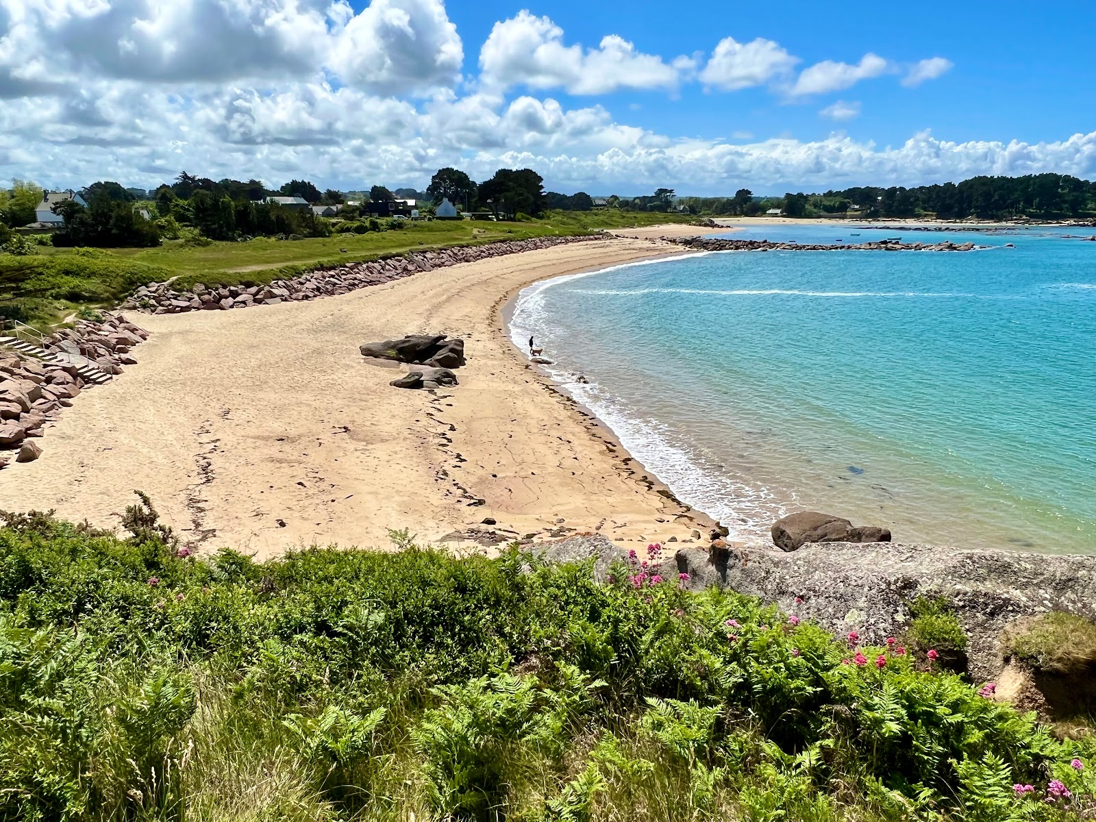 Plage de Toull Bihan'in fotoğrafı geniş bir kıyı şeridi ile birlikte