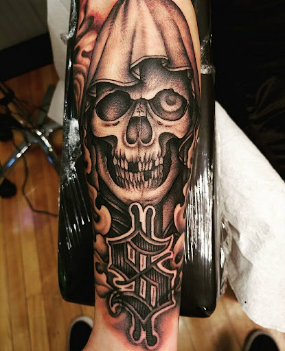 Explore urban tattoo ideas for guys, creative tattoo ideas in Worcester, available at Ideal Americana Tattoo Company