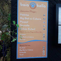 Baia Bella à Beaulieu-sur-Mer menu