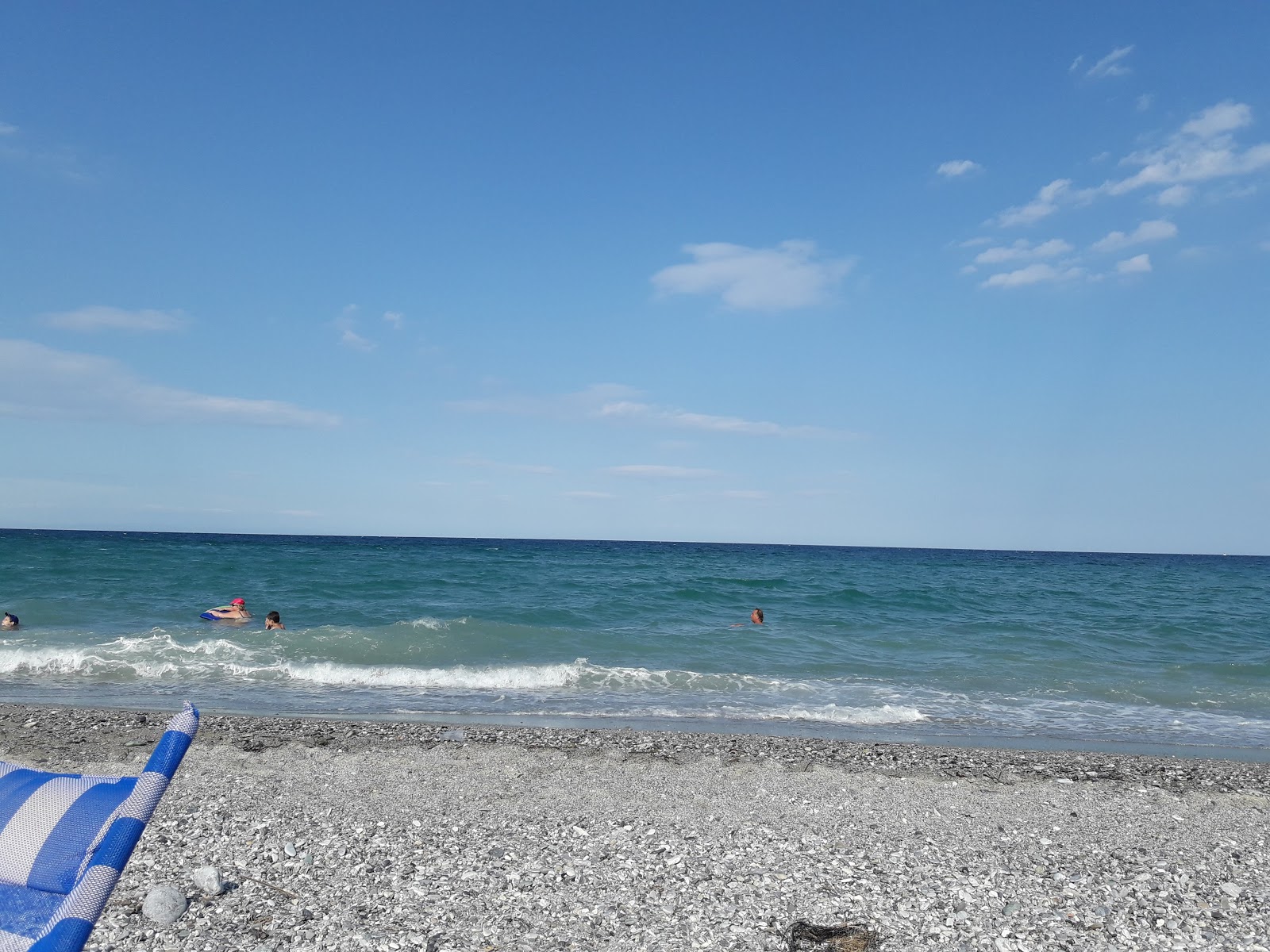Mylos beach'in fotoğrafı uçurumlarla desteklenmiş