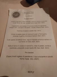 Menu du Tano passami l'olio à Milan
