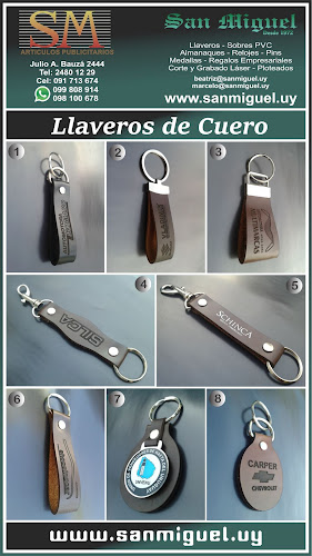 San Miguel - Llaveros - Medallas - Pins - Acrilico - Diseño Gráfico - Ciudad de la Costa
