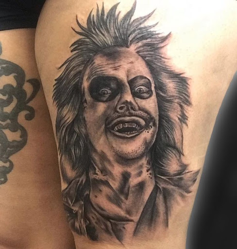 Explore back of head tattoo ideas, creative tattoo ideas in Phoenix, available at Mannys Tattoo Shop