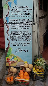 Menu / carte de La Cantina di Nitrodi à Barano d'Ischia