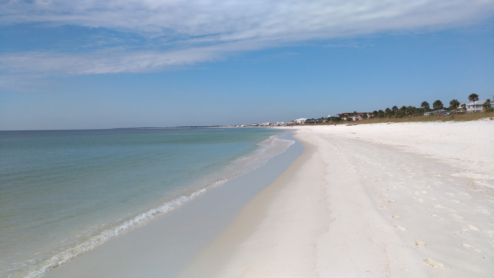 Fotografija Mexico Beach z beli pesek površino