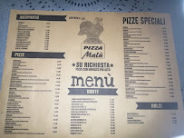 Menu du Club Pizza Malù à procuzzi
