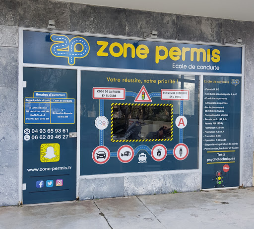 Auto Moto Bateau Ecole : Zone Permis à Antibes, Alpes-Maritimes