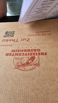 Restaurant Zur Theke à Rheinmünster carte