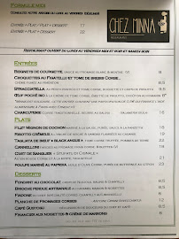 Chez Minnà à Paris menu