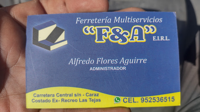 ". F & A " FERRETERÍA MULTISERVICIOS - Hospital