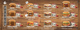 Burger Time à Chatou carte