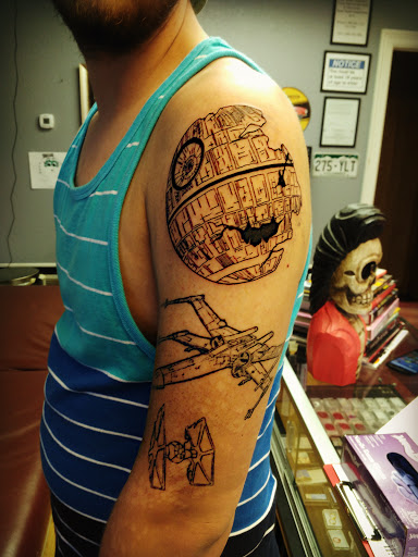 Explore mary poppins tattoo ideas, creative tattoo ideas in Groves, available at Billet Tattoo Studio