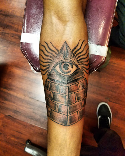 Explore guardian angel tattoo ideas, creative tattoo ideas in Lakewood, available at Union Ave Tattoo Company