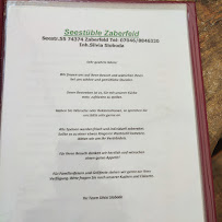Menu / carte de Seestüble à Zaberfeld
