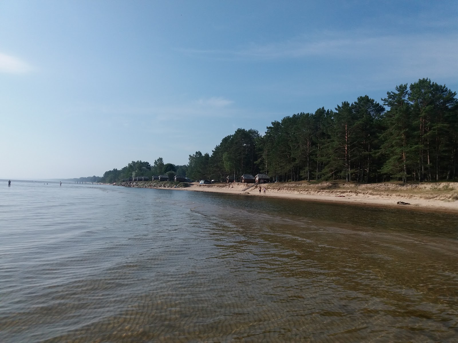 Foto van Melnsils beach met recht en lang
