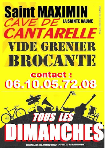 attractions VIDE GRENIER BROCANTE DE LA CAVE DE CANTARELLE Saint-Maximin-la-Sainte-Baume