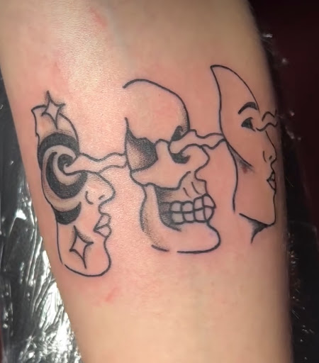 Explore male leg tattoo ideas, creative tattoo ideas in Asheville, available at Drawing Board Tattoo