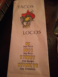 Tacos Locos à Turin menu