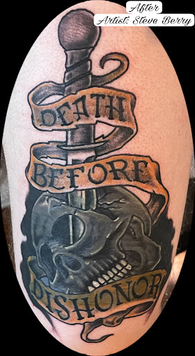 Explore under butt tattoo ideas, creative tattoo ideas in Lorain, available at Backwoodz Tattoo Studio