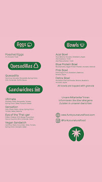 Menu / carte de Funk You - Natural Food à Berlin