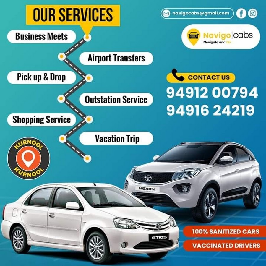  reliable transportation || Well-maintained cabs || outstation transportation || 24/7 taxi services in Kurnool