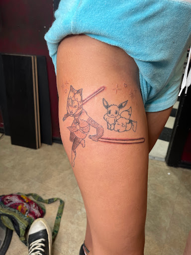 Explore motorbike tattoo ideas, creative tattoo ideas in Cincinnati, available at Hot Rod Charlies