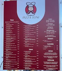 Menu du Pizza Toni à Wangen im Allgäu