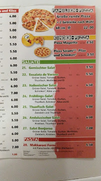 Menu du Pizzeria Bonjorno à Oberaula