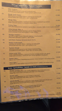 Menu du Restaurant Tendoori à Weiden in der Oberpfalz