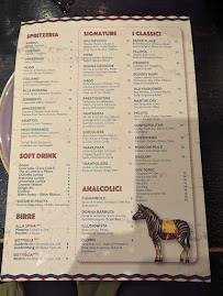 Menu / carte de NUMA al Circo à Rome