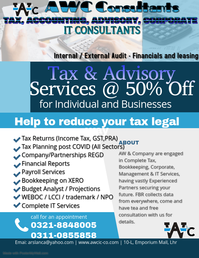 AWC CAs Tax, Corporate, Accounting, IT & legal Investment Consultants