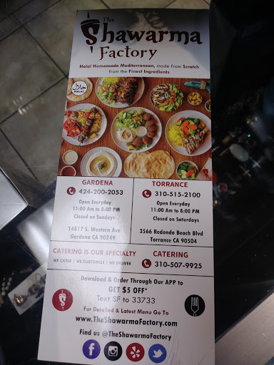 Mediterranean Restaurant «The Shawarma Factory», reviews and photos, 14817 S Western Ave, Gardena, CA 90249, USA