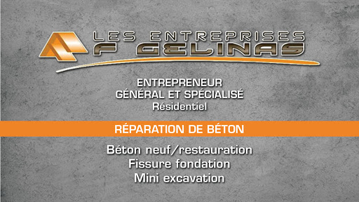 Les entreprises F. Gelinas inc | Réparation de fissure, béton, excavation