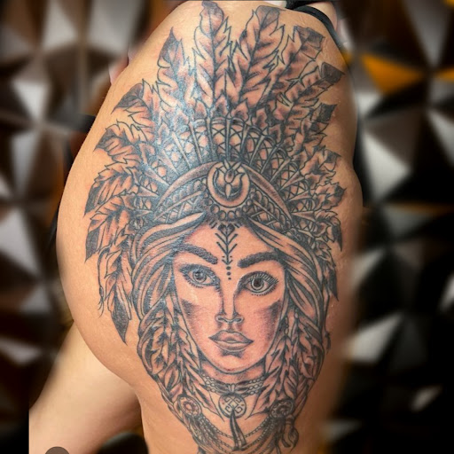 Explore bicep tattoo ideas, creative tattoo ideas in Salisbury, available at Touch of Grey Tattoo & Piercing Studio