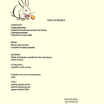 Menu / carte de Ristorante Lo Zodiaco à Opera