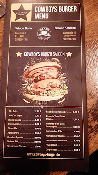 Cowboys Burger GmbH à Bonn menu