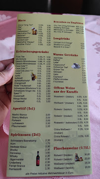 Carte du China-Restaurant Die Chinesische Mauer à Beckum