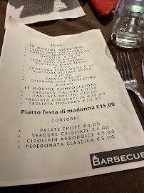 Menu du BARBECUE à Reggio Calabria