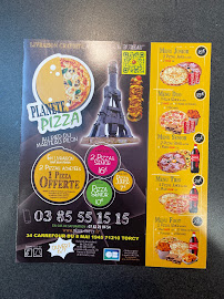 Carte du Planète Pizza à Torcy