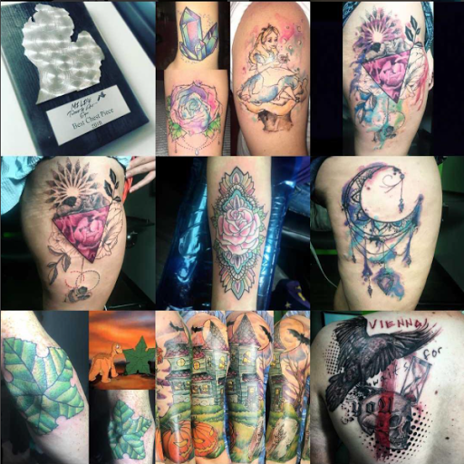 Explore feminine back tattoo ideas, creative tattoo ideas in Utica, available at No Name Tattoo Downtown Utica