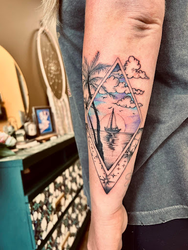 Explore scarification tattoo ideas, creative tattoo ideas in Batavia, available at The Pretty Pin-Up Tattoo Parlor