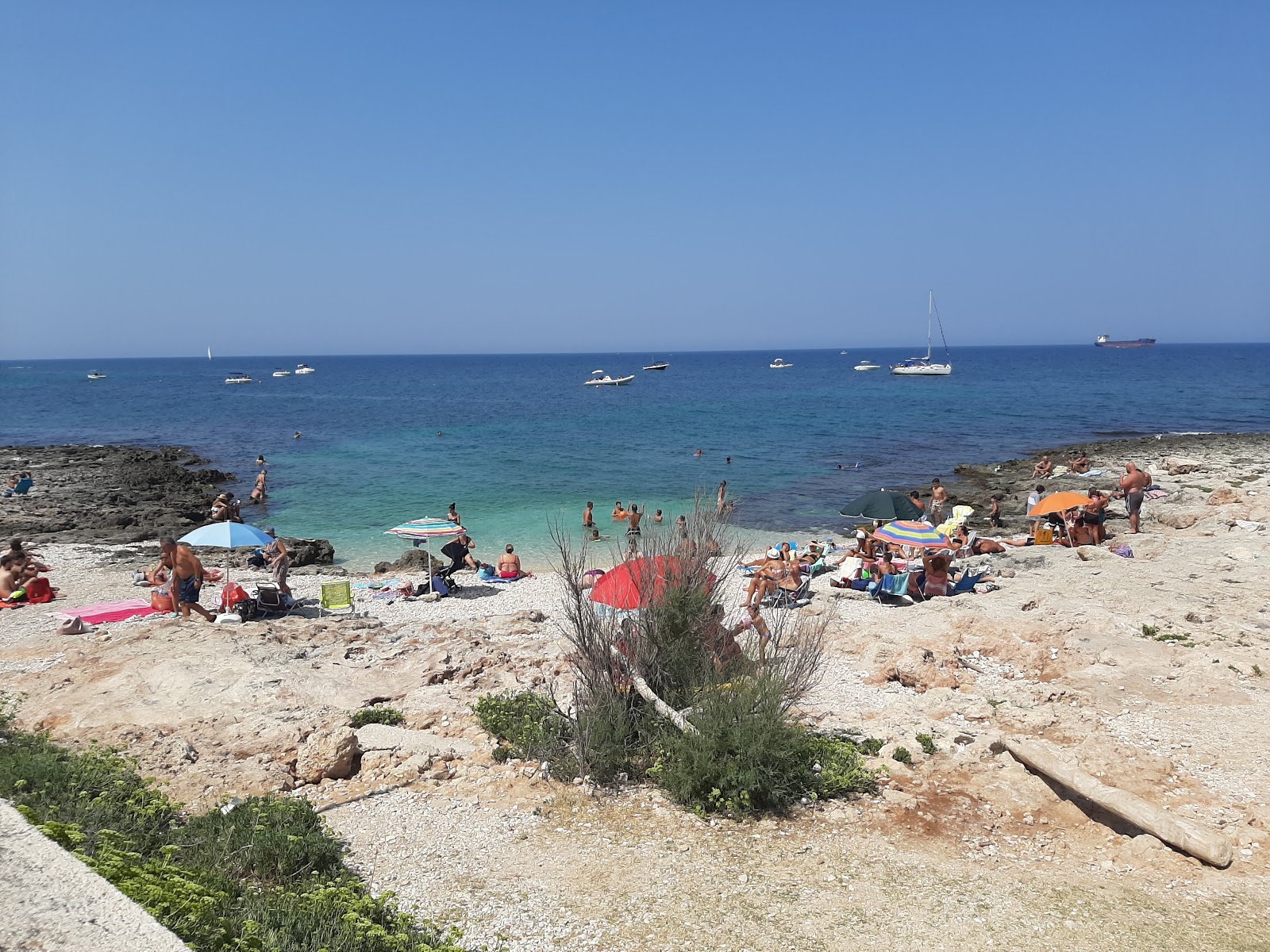 Fotografija Spiaggia di Calette del Clio z lahki kamenček površino