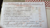 Menu du Café de la Gare à Charnay-lès-Mâcon