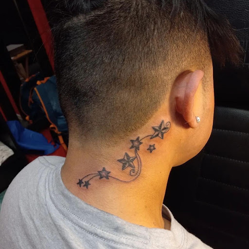 Explore one line tattoo ideas, creative tattoo ideas in Brentwood, available at Ink Addiction