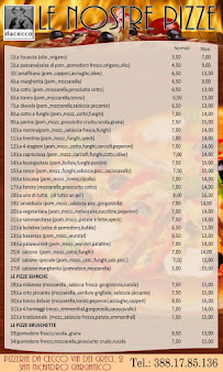 Menu du Pizzeria Da Cecco à San Nicandro Garganico