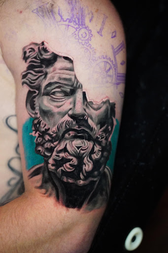 Explore male foot tattoo ideas, creative tattoo ideas in Houston, available at MS Studios Houstons Ink Therapy